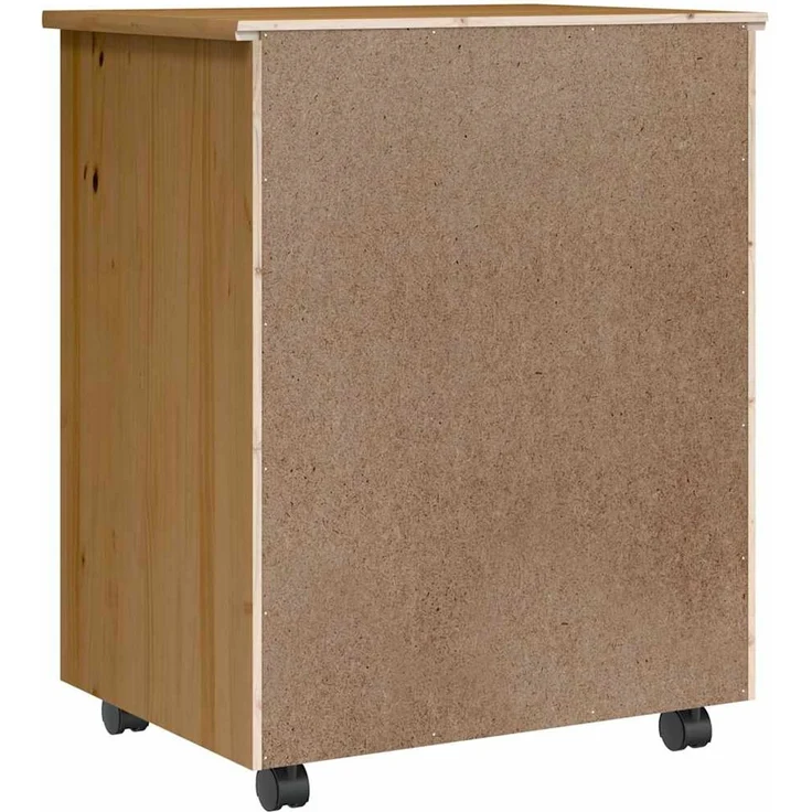 vidaXL Rollschrank mit Schubladen MOSS Honigbraun Massivholz Kiefer 4015785 – Bild 5
