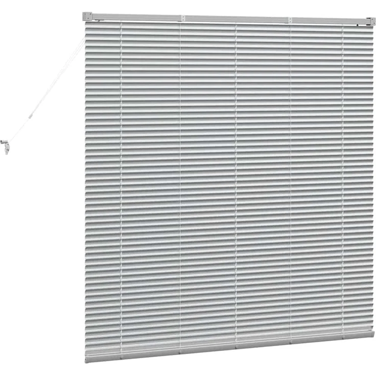 vidaXL Venezianische Jalousie Silber 130 x 130 cm 25 mm Aluminium 42005903 – Bild 7