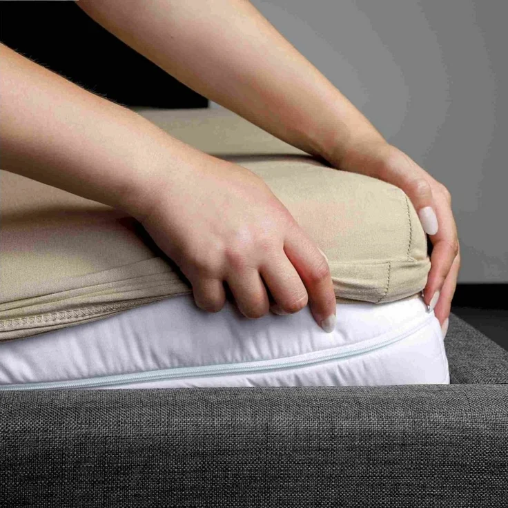 SCHÖNER WOHNEN-Kollektion Spannbettlaken BASIC Spannbettlaken, Mischgewebe, Gummizug: rundum, (1 Stück), 100 x 200 cm in Beige – Bild 3
