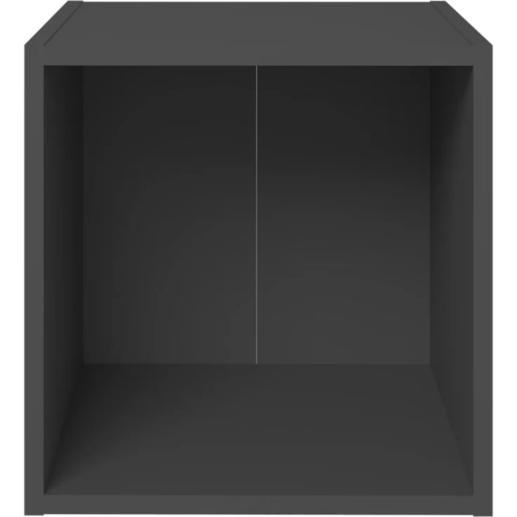 2 pcs TV-Schrank, Lowboard Grau 37 x 35 x 37 cm Holzwerkstoff – Bild 4