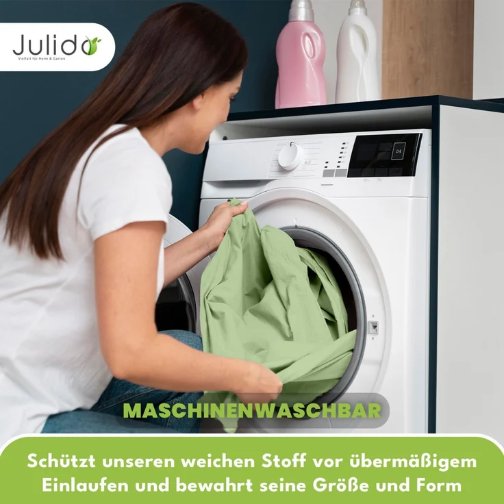 Jersey Spannbettlaken 140-160x200 100% Baumwolle weich bügelfrei komfort Grün – Bild 4