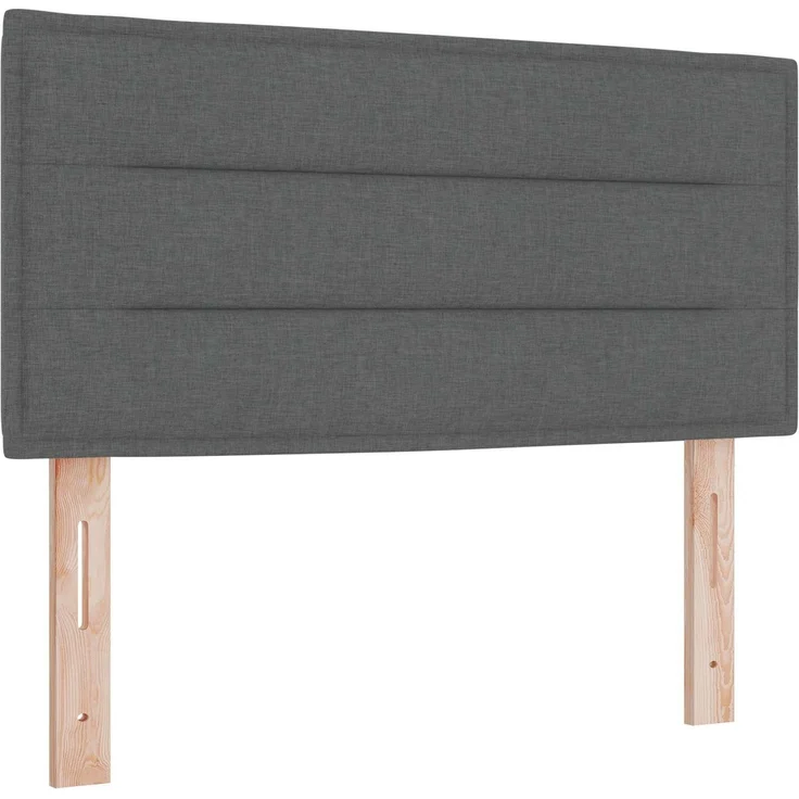 vidaXL Ottoman-Bett mit Matratze und LED Dunkelgrau 120 x 200 cm Stoff 3456816 – Bild 5