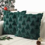 Coonoor Kissenbezug Weihnachtskissenbezüge, Weihnachtsdekorationen aus weichem Plüsch, (2 Stück), Weihnachtsbaum, Urlaub Dekoration