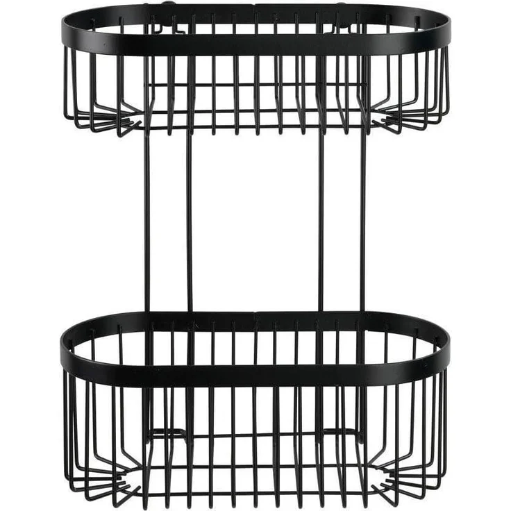 WENKO Wandregal 2 Etagen Classic Plus, schwarz – Bild 3