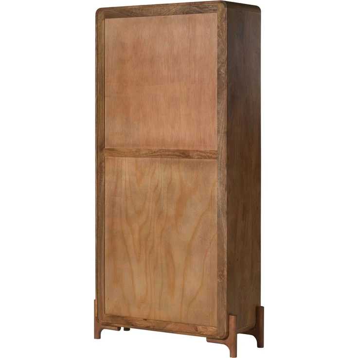 Schrank Mango/Seegras 100x40x200 hellbraun lackiert MIZUMI #110 – Bild 8