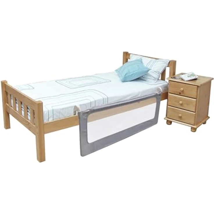 Safetots Extra Breites Bettgitter Grau, 140cm breit x 50cm hoch, Bettschutzgitter für Kleinkinder zur Sicherheit, sicheres Kindergitter für Betten – Bild 9