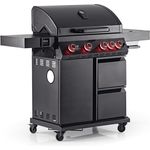 LANDMANN Gasgrill COOL BLACK 4.1 maxX DE 150,5cm schwarz 22161 GR Gusseisen/Warmhalterost