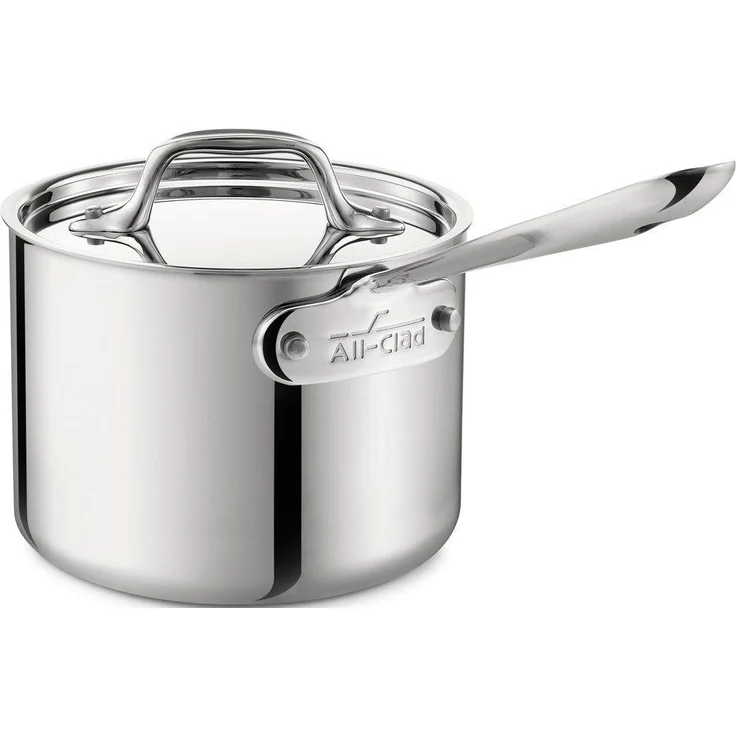 All-Clad 4201. 5 Stainless Steel Tri-Ply Bonded Dishwasher Safe Sauce Pan with Lid Cookware, 1. 5-Quart, Silver – Bild 1