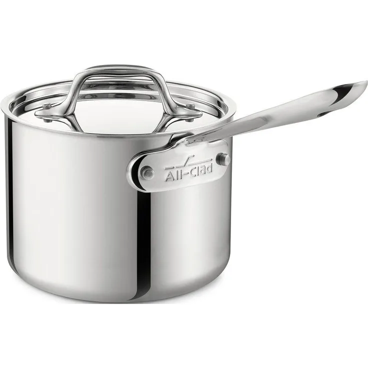 All-Clad 4201. 5 Stainless Steel Tri-Ply Bonded Dishwasher Safe Sauce Pan with Lid Cookware, 1. 5-Quart, Silver
