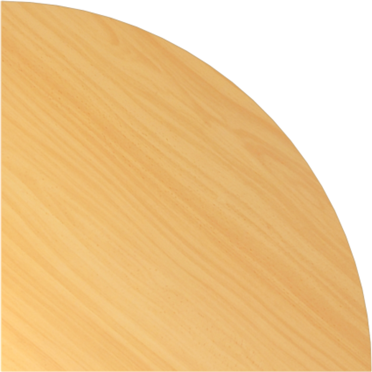 Verkettungswinkel Viertelkreis Konsole 80x80cm, Buche Graphit