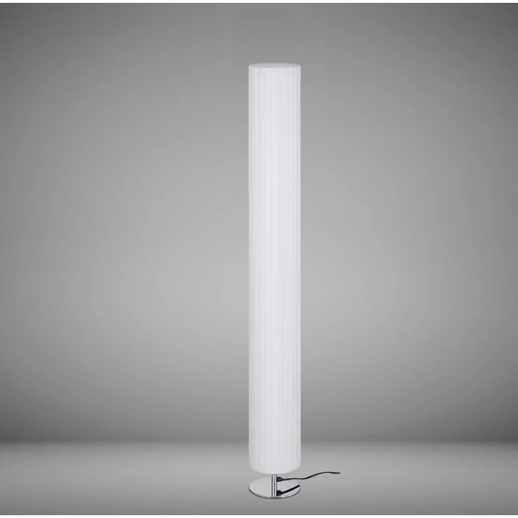 TRANGO LED Stehlampe, 120RL Design Plissee LED Stehleuchte *NIZZA* Stehlampe inkl. 2x 4 Watt E27 LED Leuchtmittel, Wohnzimmer Lampe, Standleuchte rund, Lampenschirm Durchmesser: 14cm Ø - Höhe: 120cm – Bild 2