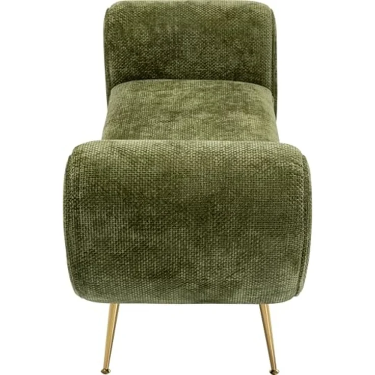Kare Design Bank Trono, Grün, Sitzhöhe 41 cm, Retro Stil, 1-2 Personen, mit Armlehnen, Sitzbank, Polsterbank – Bild 5