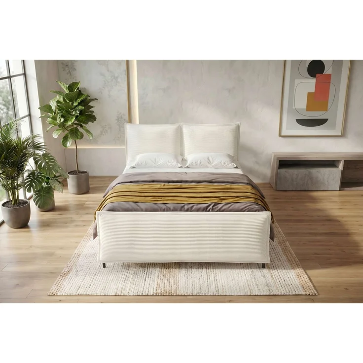 Boxspringbett Elysio Plus - Cordstoff - creme - 180x200 cm – Bild 4