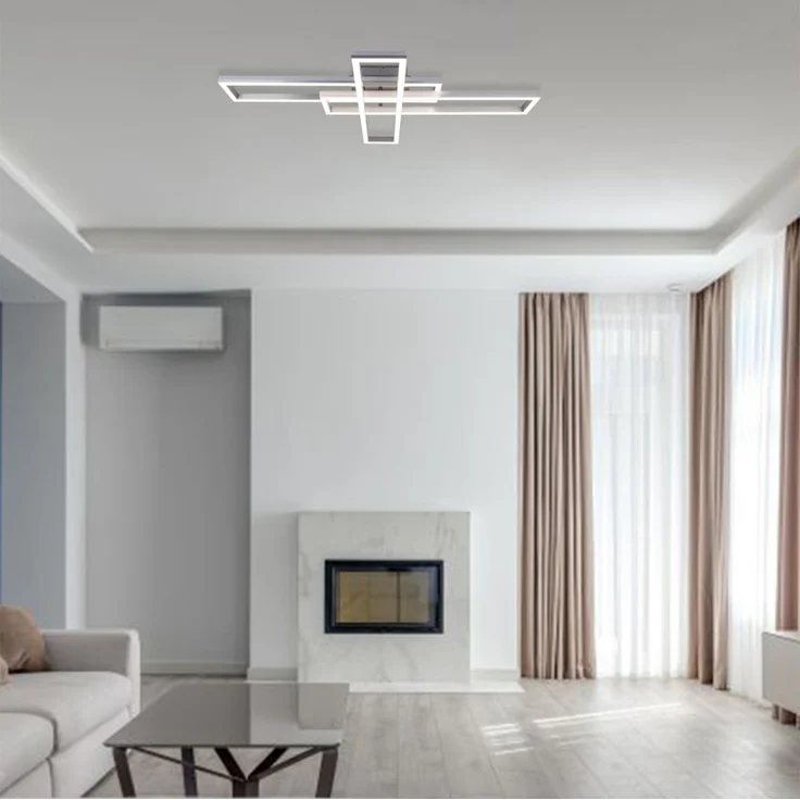 Deckenleuchte LED Wohnzimmer dimmbar Deckenlampe mit Fernbedienung RGB 1403060 – Bild 4