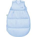 Set Odenwälder Daunen-Schlafsack mit Stoffwindel von Kinderhaus Blaubär/Baby Winterschlafsack mit Premiumdaunen & atmungsaktiv & längenverstellbar, Größe:90, Design:hellblau