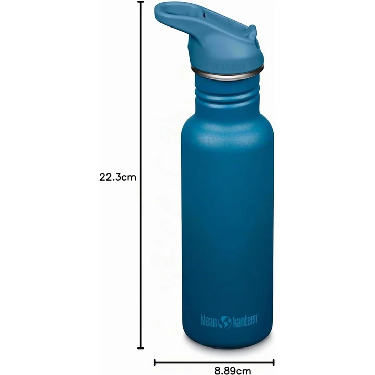Klean Kanteen Trinkflasche Klean Kanteen Trinkflasche Classic 532ml Flip Cap Corsair Dunkelblau – Bild 8