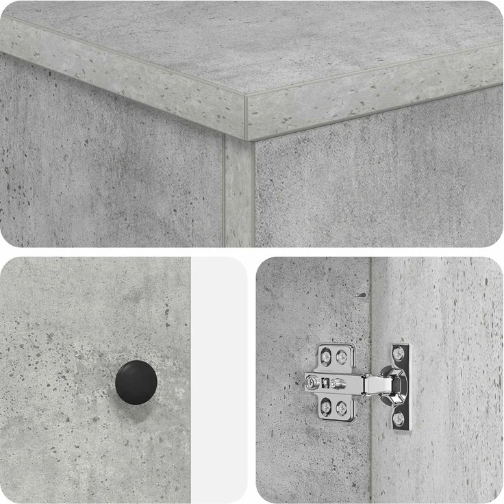 vidaXL Waschbeckenschrank Betongrau 54 x 41 x 99,5 cm Holzwerkstoff 3404253 – Bild 10