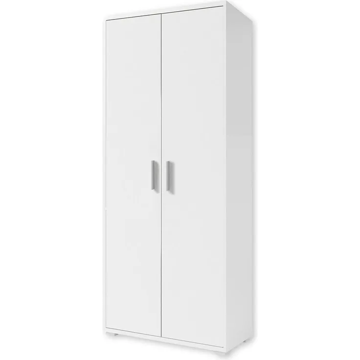 OFFICE LINE Aktenschrank in Weiß - Hoher Büroschrank mit 2 Türen - Modernes Büromöbel Komplettset - 79 x 186 x 35 cm (B/H/T)