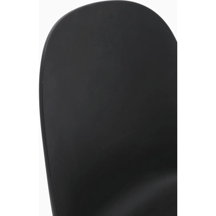 Esszimmerstuhl Ella 4er-Set aus Kunststoff, modernes Design, Schwarz, Metallgestell – Bild 5