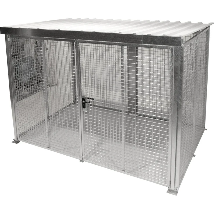 Bauer Gasflaschen-Container GFC-M5/D-DF, mit Dach und Doppelflügeltor für 104x Gasflaschen Ø 230 mm