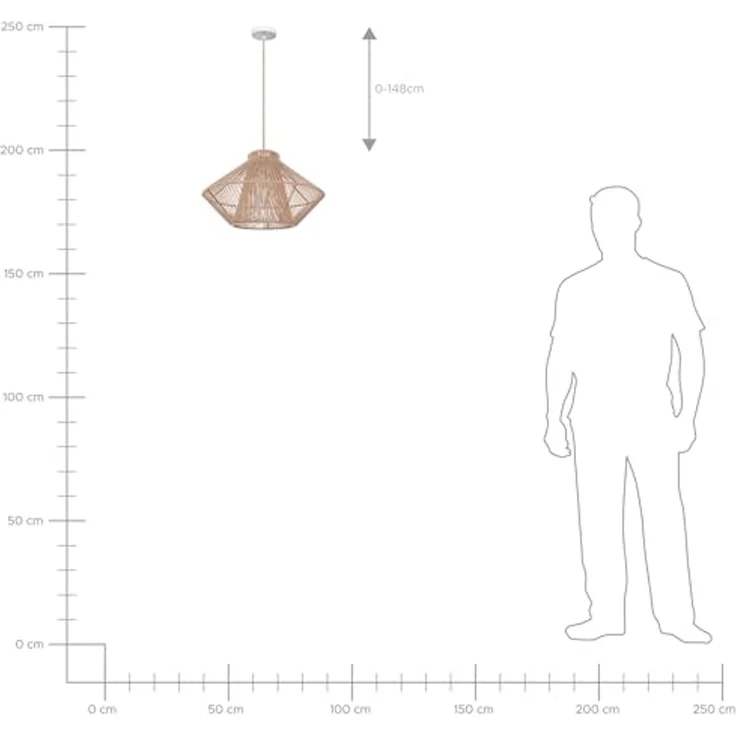 Hängeleuchte PALMETTO Baumwolle Beige – Bild 7