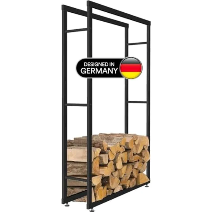 Kaminholzständer Brennholzregal Kaminholzablage Holzregal Metall 150x80 cm