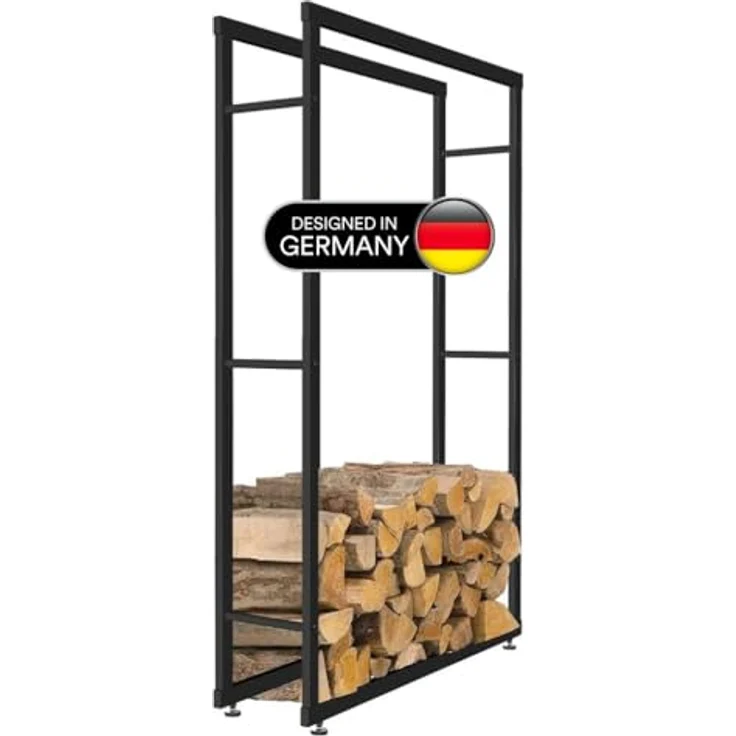 Kaminholzständer Brennholzregal Kaminholzablage Holzregal Metall 150x80 cm – Bild 1
