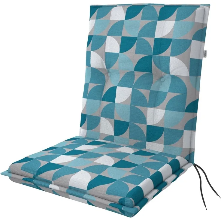 Doppler Sitzauflage "Living" Low, kreis blau, für Niederlehner (100 x 48 x 6 cm)