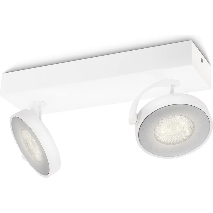 Philips myLiving LED Spot Clockwork 2flg. 531723116, 1000lm, Weiß