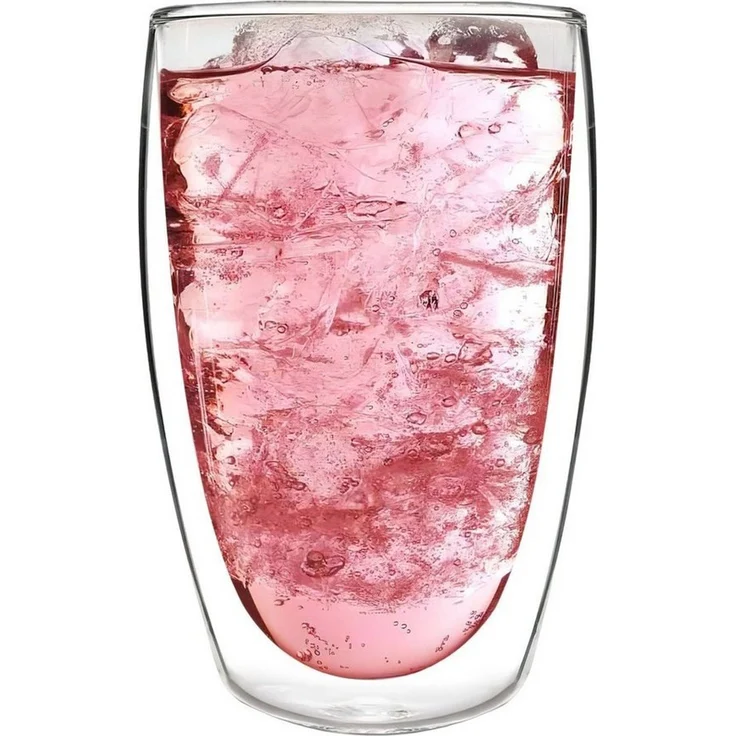 Dimono Latte-Macchiato-Tasse Doppelwandiges Trinkglas 450ml – Latte-Macchiato-Glas Borosilikat Set, 1-tlg, Borosilikat-Glas, Wasser- Longdrink- & Cocktailgläser – Bild 1