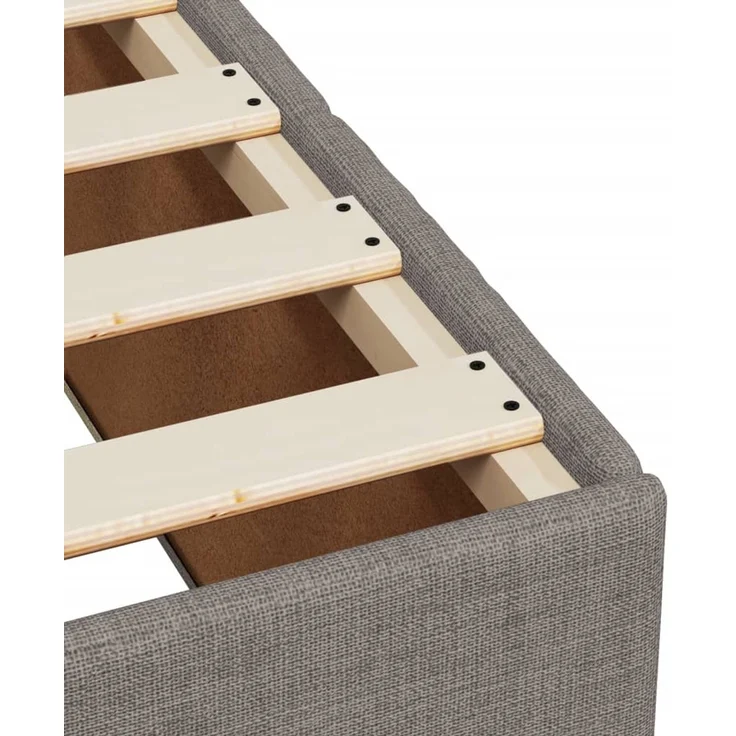vidaXL Boxspringbett mit Matratze Taupe 80x200 cm Stoff 3285432 – Bild 10
