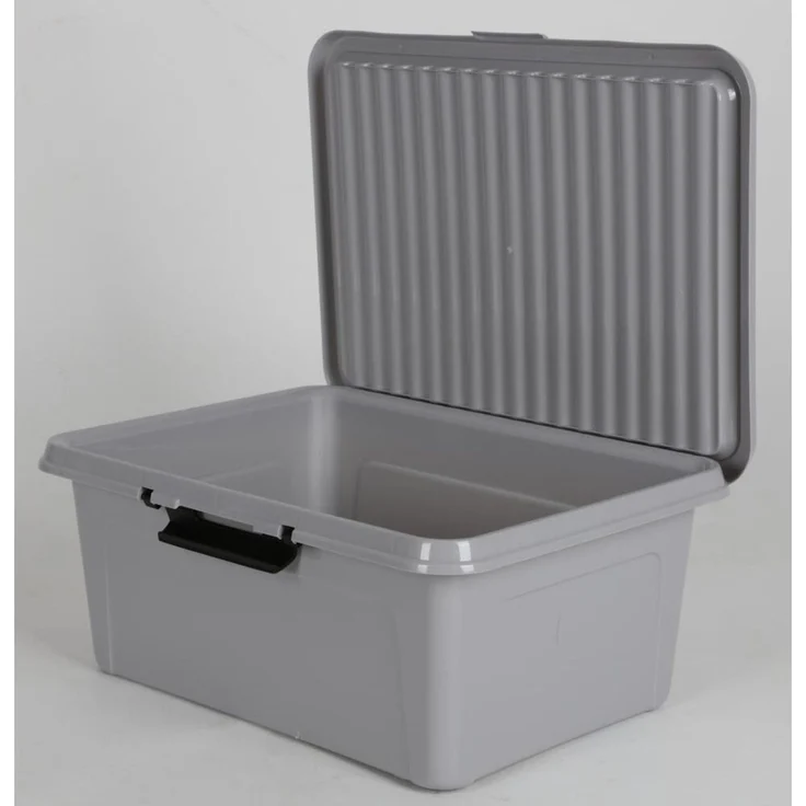 25x Scharnierbox 11L ca. 40×30×17 cm vollfarbig mit Deckel – stabile Aufbewahrungsbox für Haushalt Büro Lager Werkstatt Spielzeug Kleidung und Ordnungssysteme – Bild 2