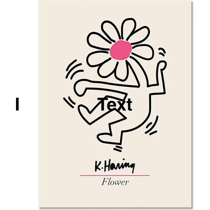 Poster Blumen Markt Tokio Henry Matisse & Keith Haring als Deko Print ohne Rahmen - I / 30 x 40 cm