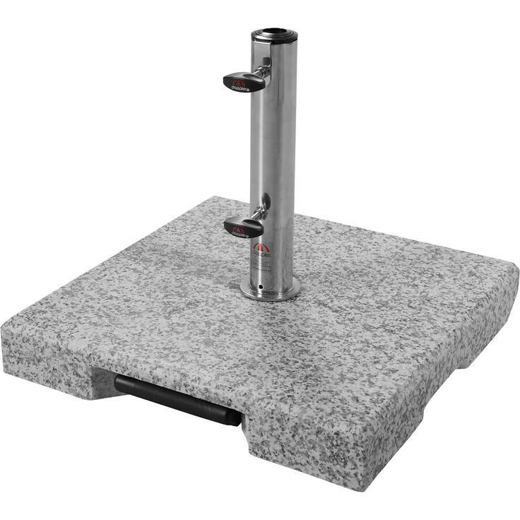 Doppler Trolley-Granit-Schirmsockel mit Rollen, granitgrau,70 kg, für Sonnenschirme bis Ø 350 cm