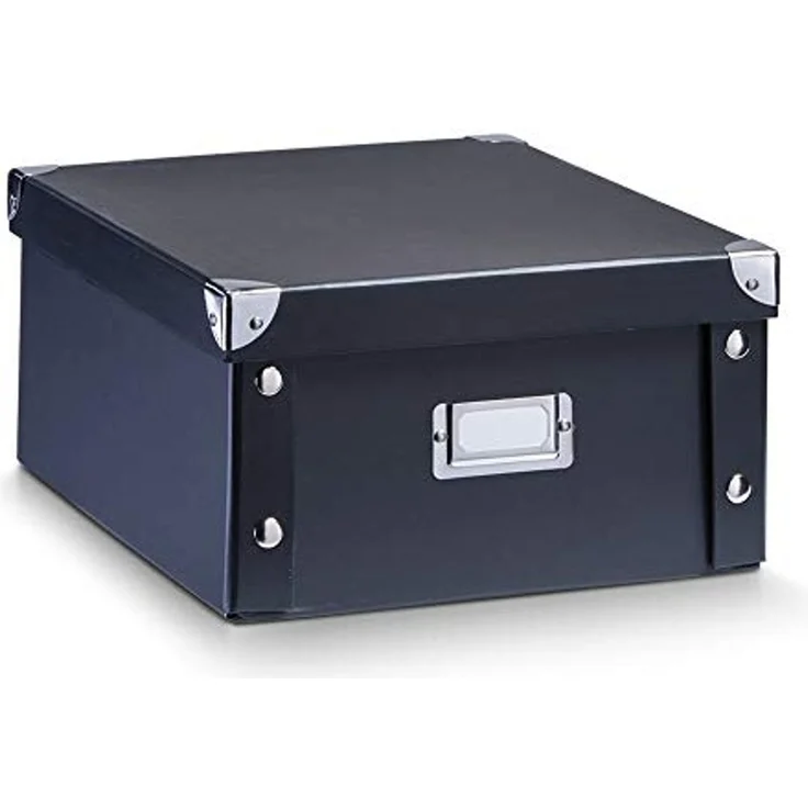 Zeller Present Aufbewahrungsbox Aufbewahrungsbox, Pappe, schwarz, 31 x 26 x 14 cm – Bild 2