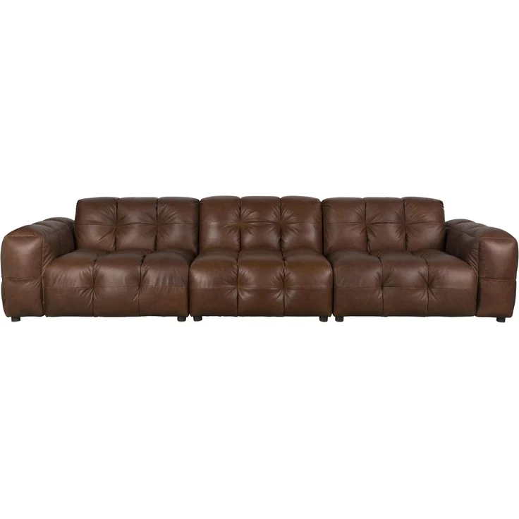 HACKMAN 4,5-Sitzer Sofa Echtleder dunkelbraun von DUTCHBONE – Bild 2