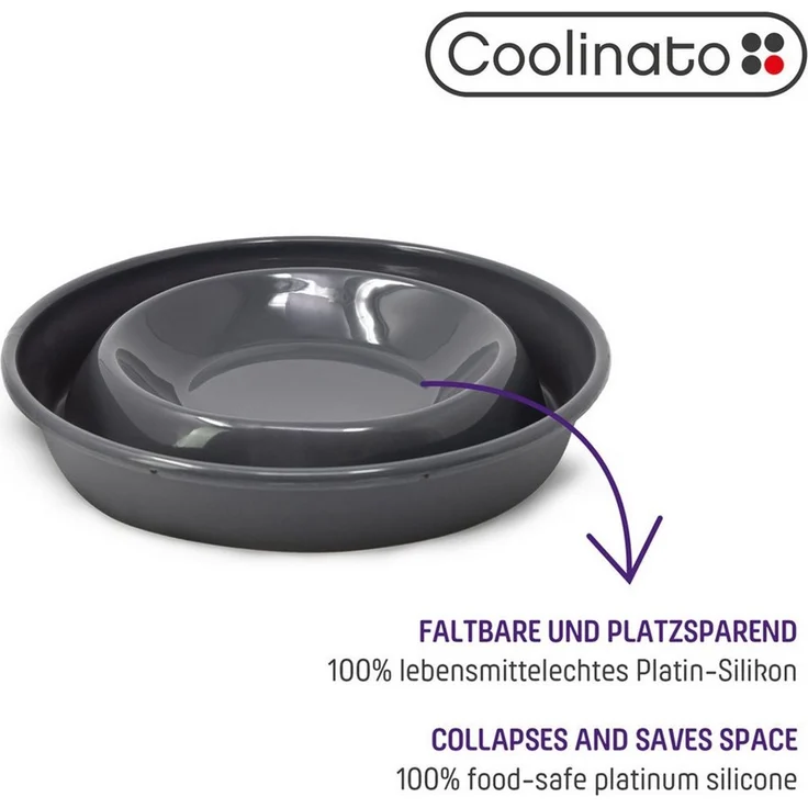 Coolinato Schüssel 24 cm grau aus Silikon, Silikon – Bild 3
