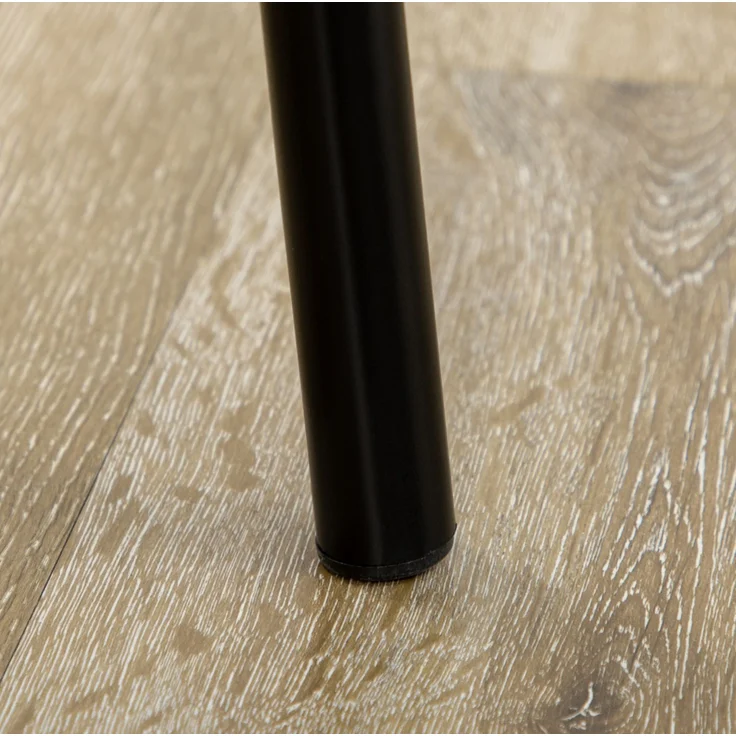 Esstisch-Set 80x53x74,5 cm Schwarz mit 2 Stühlen und Regal, modernes platzsparendes Design – Bild 6