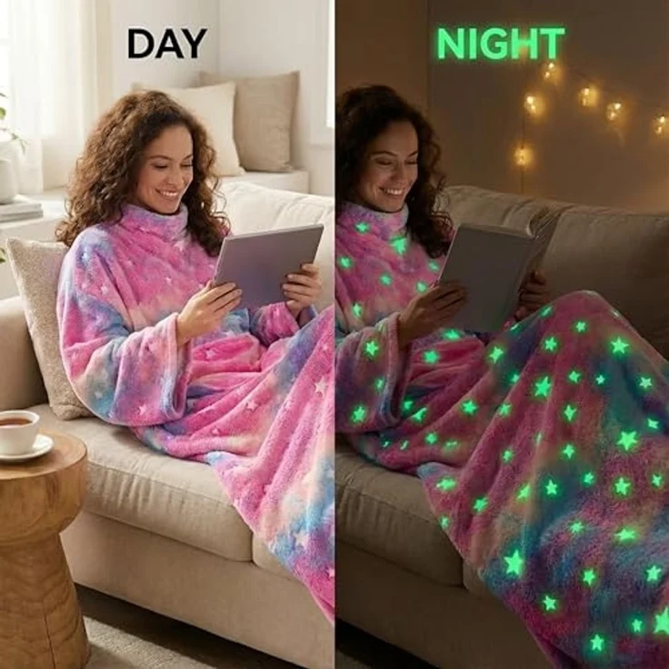 KANGURU Deluxe Glow Rainbow Decke und Überwurf 140 x 180 cm – Bild 7