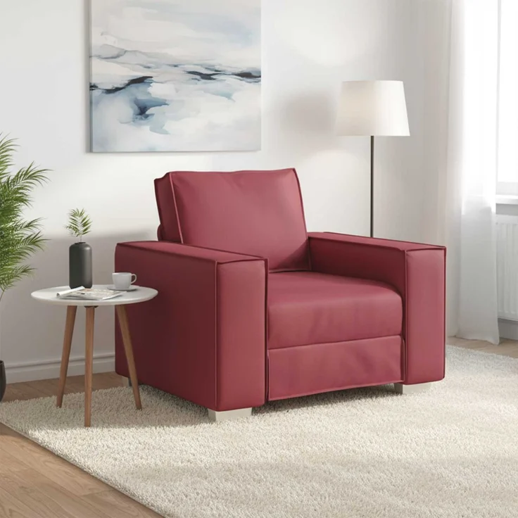 vidaXL Sofa-Sessel Weinrot 100 cm Kunstleder 4105042 – Bild 1