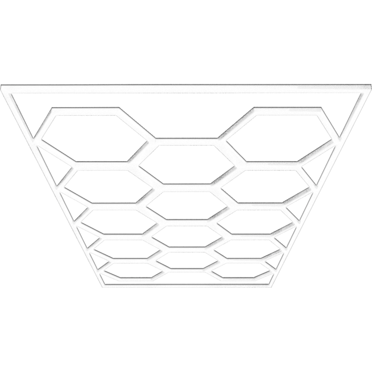 Barberpub Hexagon LED Garage Light, 68970LM 6500K Hexagon LED Beleuchtung für Werkstatt, Friseursalon, 14 Grid, LP005/nicht dimmbar, PVC-Rahmen – Bild 1