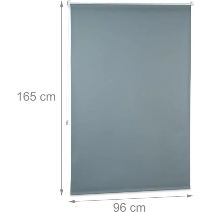 Relaxdays 4 x Verdunkelungsrollo grau 100x160 cm – Bild 4