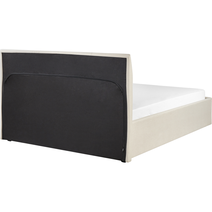 Bett mit Stauraum Stoff ORBEY 120x200 cm Hellbeige – Bild 7