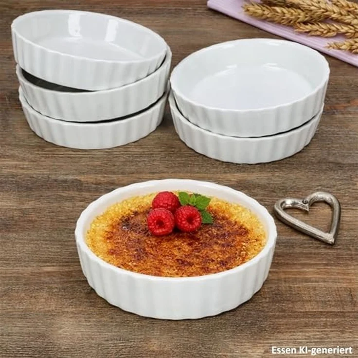 MamboCat Servierschale MamboCat 6er Set Leni Auflauf Förmchen Schälchen weiß Porzellan, Porzellan – Bild 5
