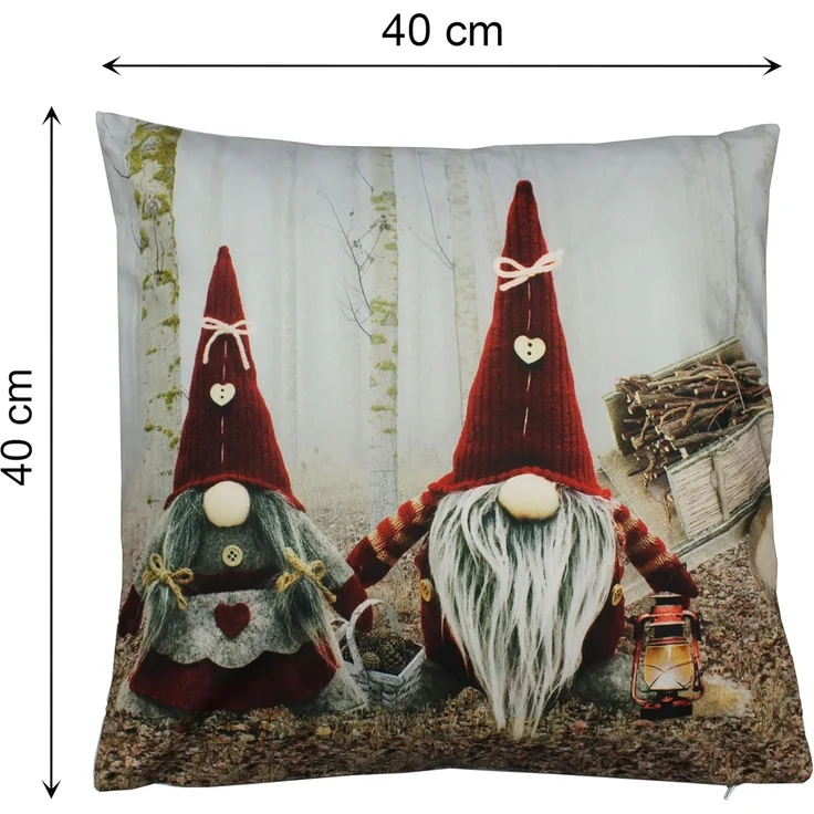 Haus und Deko Tischdecke Kissenbezug 40x40 cm Weihnachten Kissen Deko Samt (1-tlg) – Bild 2