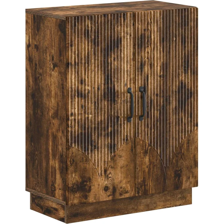 vidaXL 2-teiliges Badezimmer Schrank Set HOORN Raucheiche 3417635 – Bild 4