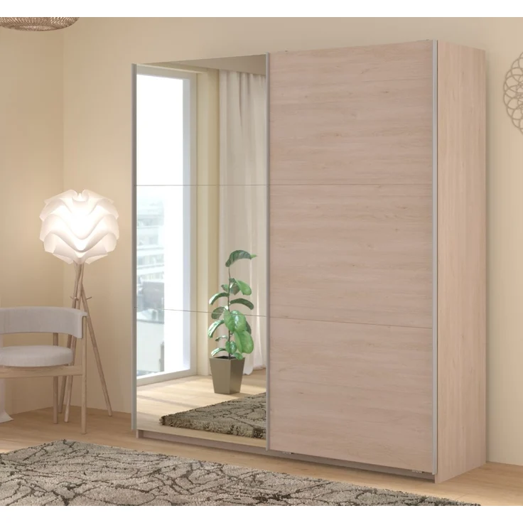 Kleiderschrank Swing in Eiche mit Spiegel 178 cm – Bild 4