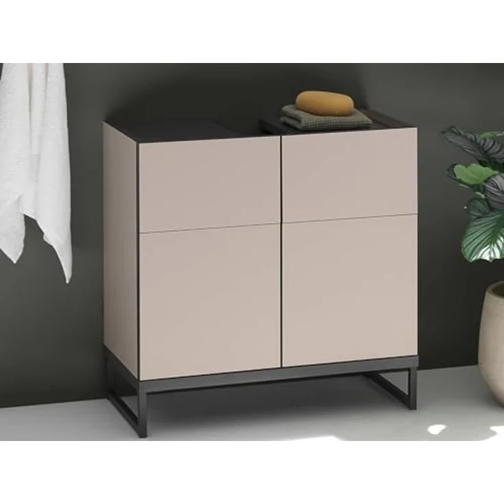 moebel-dich-auf Waschbeckenunterschrank VENEZIA (Badezimmer Unterschrank in kaschmir 60 cm breit) – Bild 2