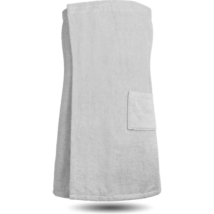 Normani Saunakilt für Damen extra groß, 100 % Baumwolle, mit Klettverschluss und aufgesetzter Tasche