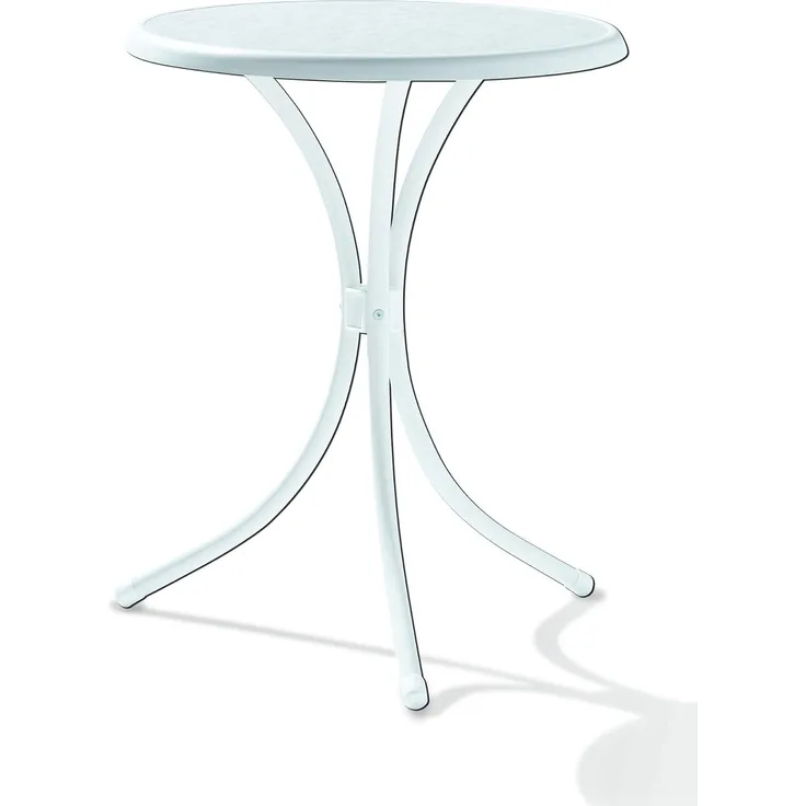 Sieger Bistro-tisch Bistro-tisch mit Mecalit-PRO Tischplatte, Stahl Weiß 60 x 72 x 60 cm